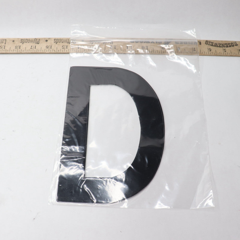 (10-Pk) Non-Reflective Label Letter D Black 8"