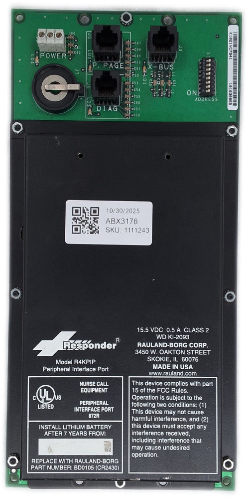Rauland-Borg Responder R4KPIP Nurse Call Interface Port