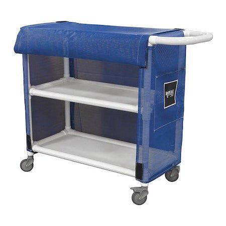 Royal Basket Trucks G32-Bbx-L2a-3Uln Pvc Linen Cart,Blue,300 Lb.