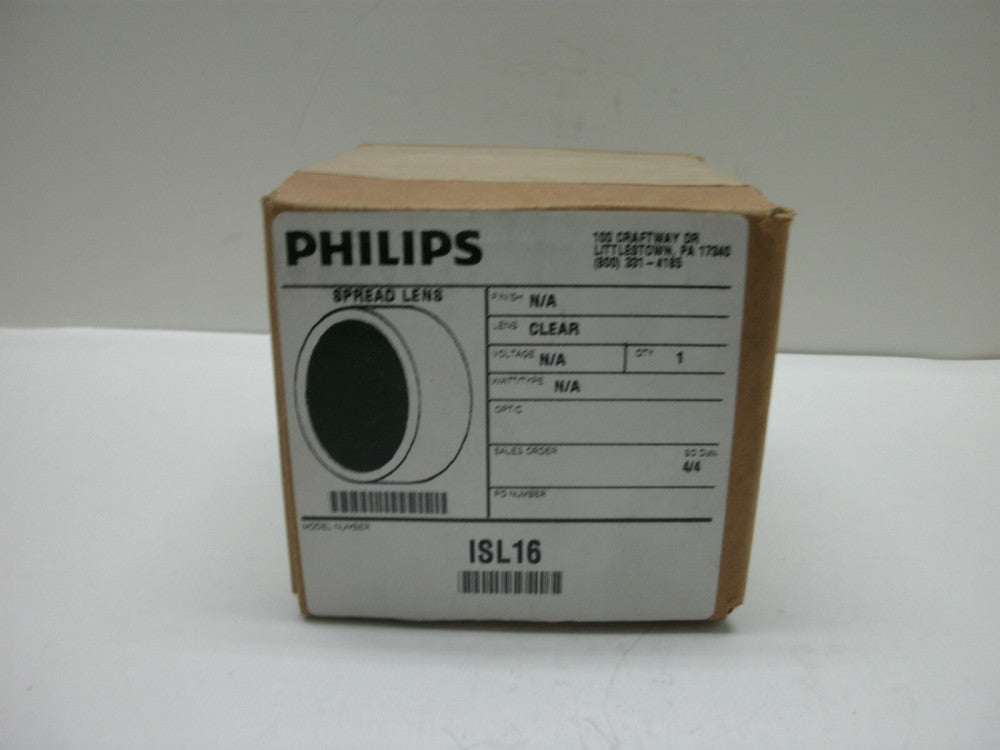 PHILIPS ISL16 GLASS SPREAD LENS CLEAR NEW IN BOX