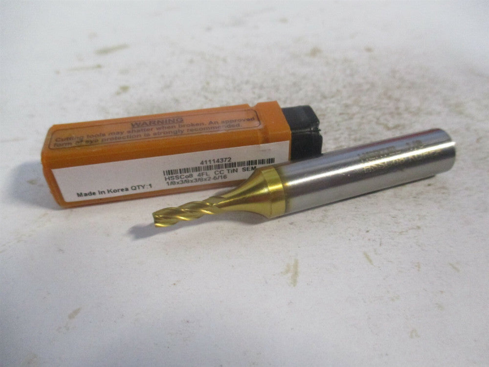 (E4039008) 1/8" x 3/8" x 3/8" x 2-5/16" OAL 4 Flute Cobalt Square End Mill