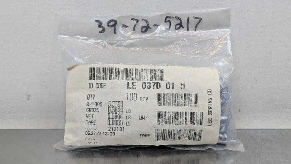100 Pack Lee Spring Co LE 037D 01 M Springs 1"