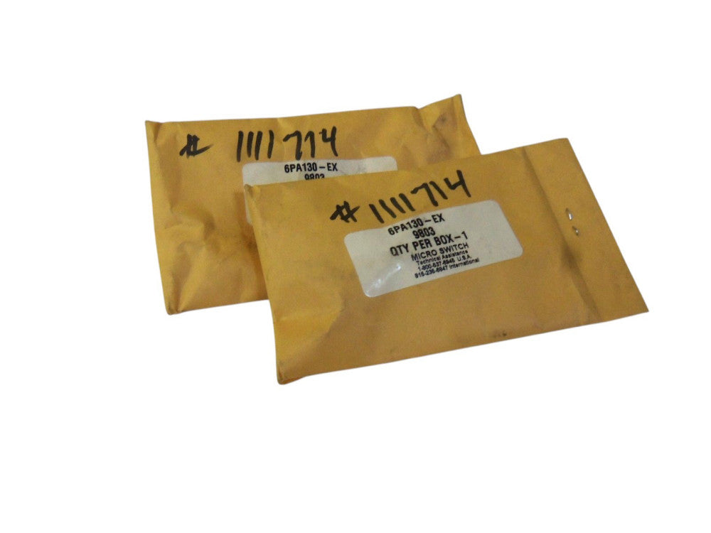 LOT OF 2 MICROSWITCH 6PA130-EX NSNP