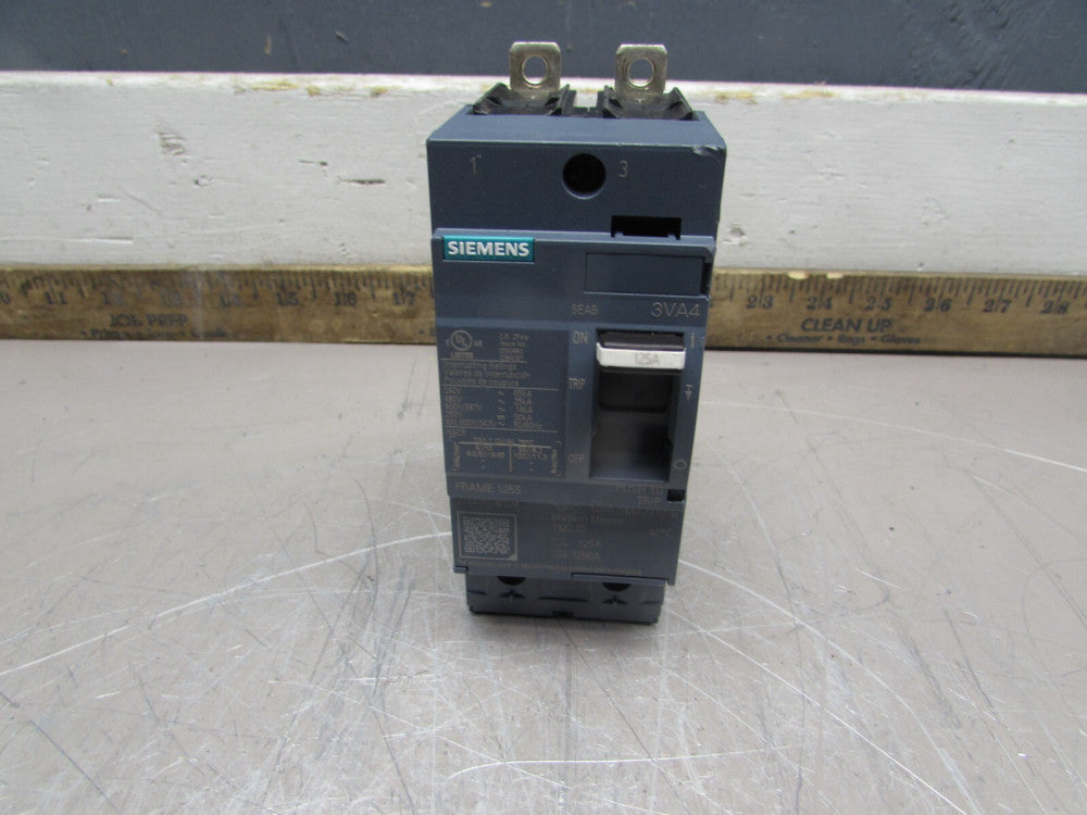 SIEMENS 3VA4112-4ED24-0AA0 ,CIRCUIT BREAKER, 2P /125A /480V/25kA MAKE OFFER!