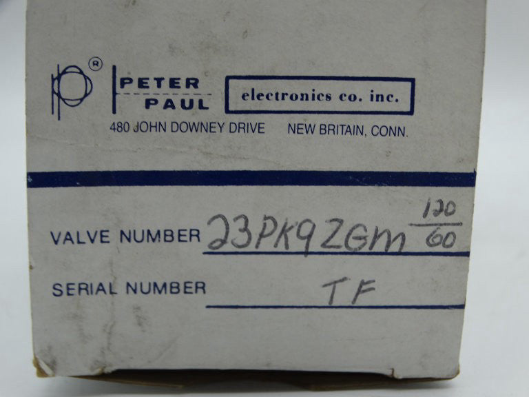 PETER PAUL ELECTRONICS 23PK9ZGM VALVE