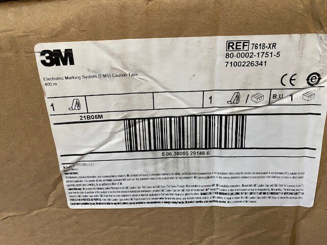 3M™ Electronic Marking System (EMS) Caution Tape 7618-XR, RW, 400m Roll,1/CV