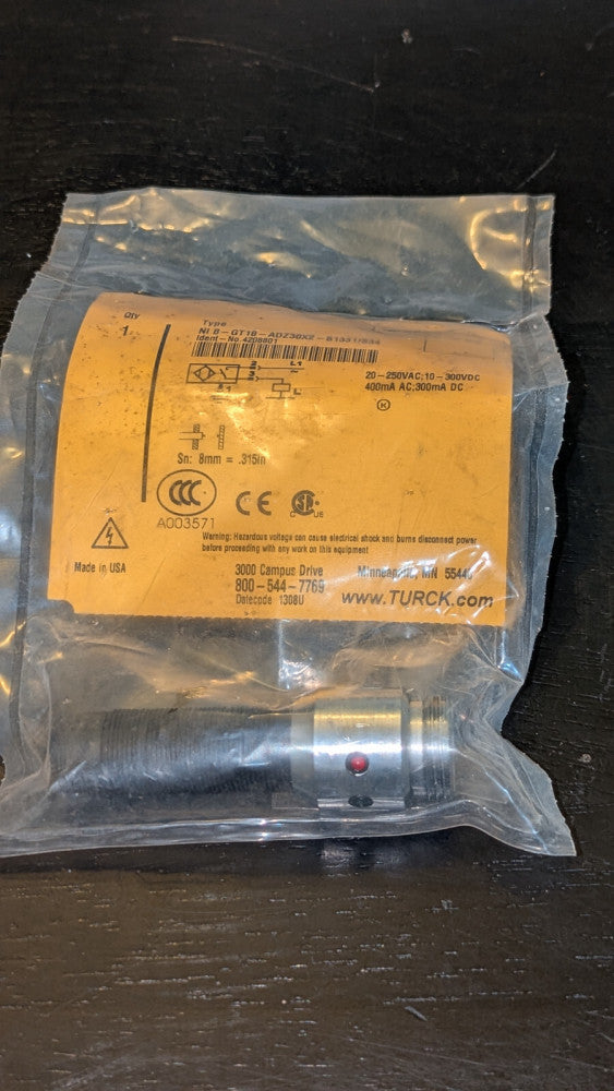 Turck 4208801 Inductive Sensor NI 8-GT18-ADZ30X2-B1331/S34 New & Sealed