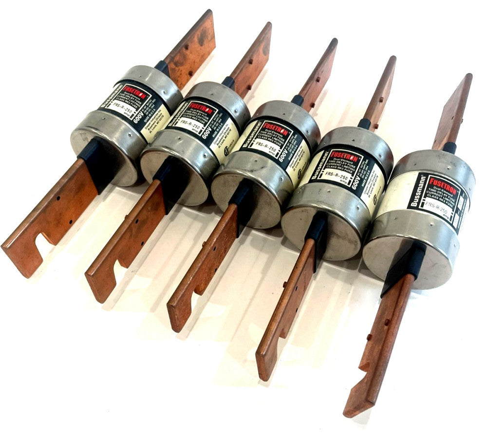 NEW BUSSMANN FRS-R-250 FUSES 600V FRSR250 LOT OF 5