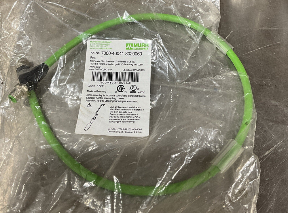 Murr Elektronik 7000-46041-8020200 Sensor Cordset M/F M12 6-Pin !0.6m!