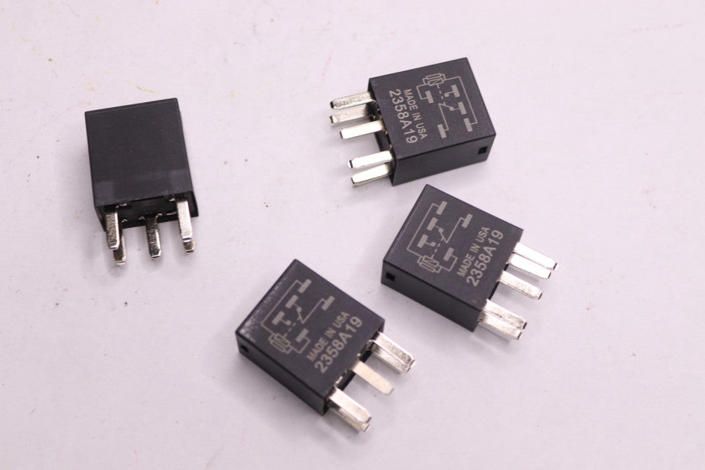 (4-Pk) Multi-Purpose Automotive Relay 12VDC 10A 5 Core 2358A19