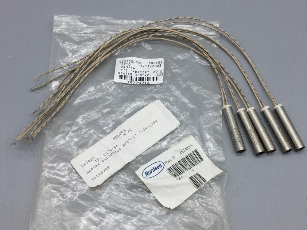NEW NORDSON 267425A UTXS000086 HEATER CARTRIDGE 230V 125W Lot of 5