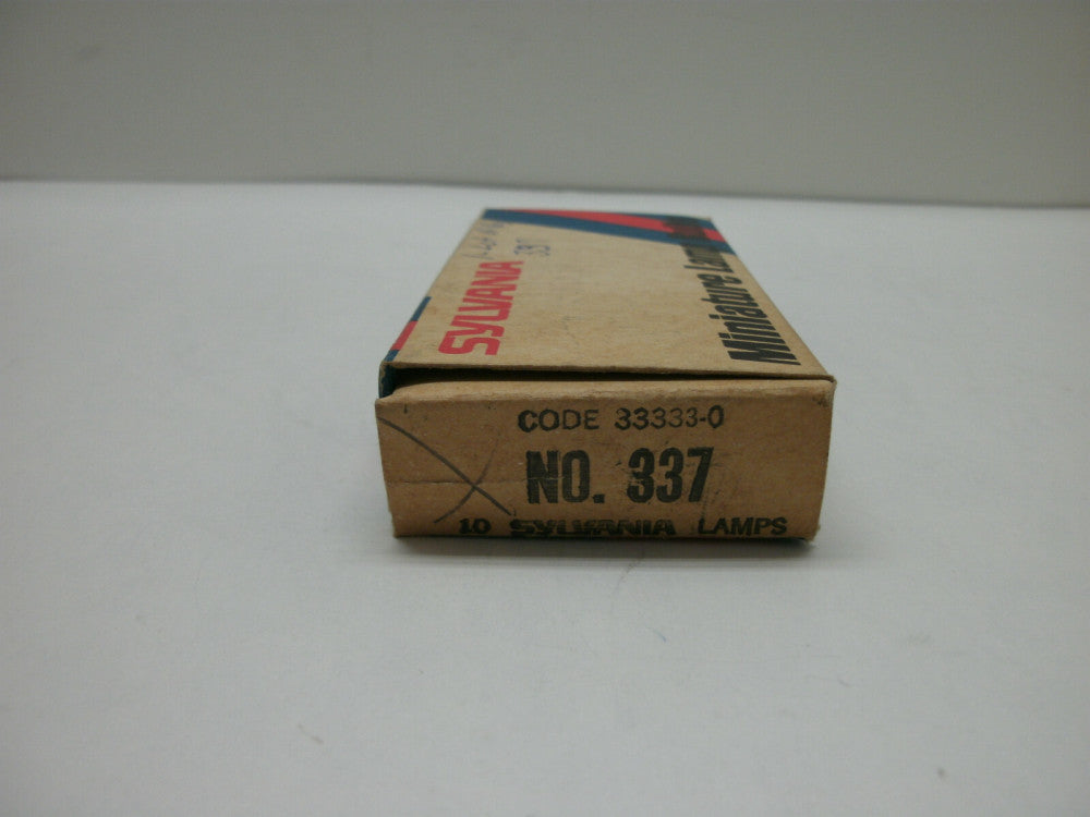 SYLVANIA 337 MINIATURE LAMP BULBS S5.7S9 BASE 6.30V 0.2A 1.26W (LOT OF 6) NIB