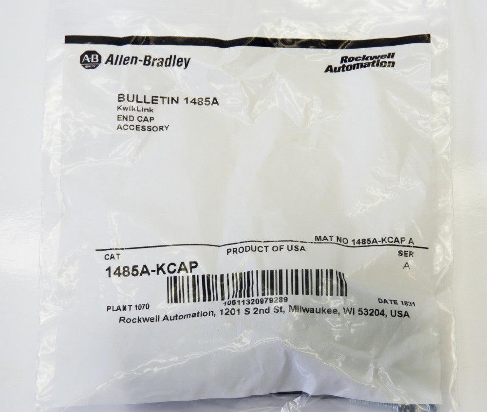 Allen Bradley 1485A-KCAP DEVICENET Kwiklink General Purpose End Cap NEW