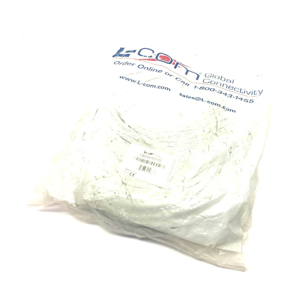 L-Com CS2N37MM-50 Premium Molded D-Sub Cable DB37 Male/Male 50'