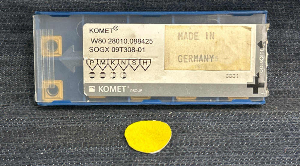 KOMET INDEXABLE DRILL INSERT SOGX 09T308-01 LOT OF 10
