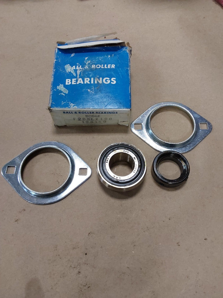 Dodge F2B-SLX109 128140 2 Bolt Flange Ball Bearing