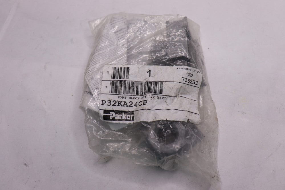 Parker P32 Series Compact Port Block Kit Gray 1/2" BPST P32KA24CP