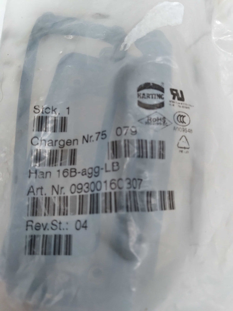 HARTING 09300160307 bulkhead housing, HAN 16B-agg-LB
