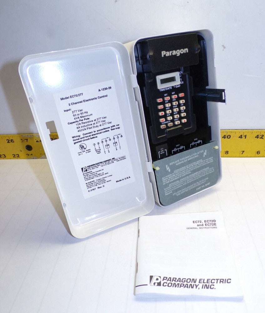 NEW PARAGON 2 CHANNEL ELECTRONIC TIME CONTROL 277 VAC EC72