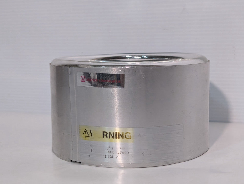 Aldrich Chemical vacuum flask, 6.5 inch diameter, 3.75 inches tall, as pictured
