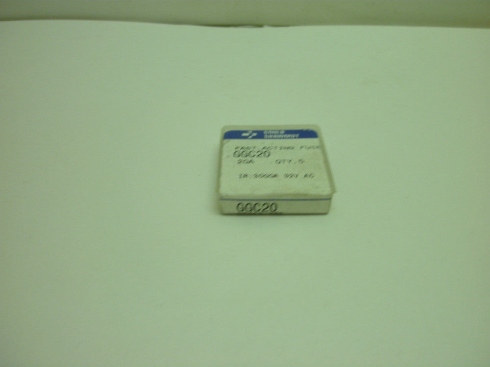 GOULD SHAWMUT GGC20 FAST-ACTING FUSE 20A 250V GLASS 1-(BOX OF 5) NEW IN BOX