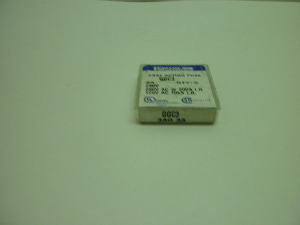FERRAZ SHAWMUT GGC3 FAST ACTING FUSE 3 AMP 250 VAC GLASS 1-(BOX OF 5) NEW IN BOX