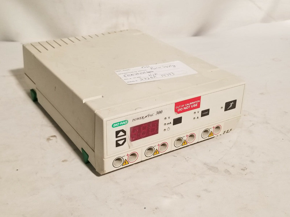 Bio-Rad PowerPac 300 Electrophoresis Power Supply w/Power Cord, Out Of Calibrati