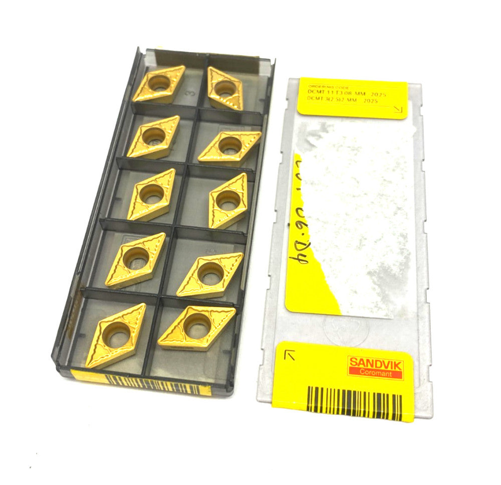 Sandvik DCMT 11 T3 08-MM 2025 CoroTurn® 107 Turning Insert 5730512 PACK OF 10