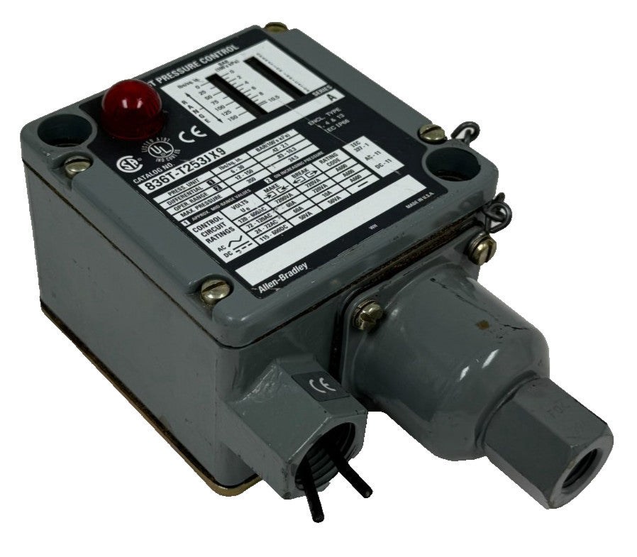 NEW ALLEN BRADLEY 836T-T253JX9 PRESSURE SWITCH SER. A 0-150PSI
