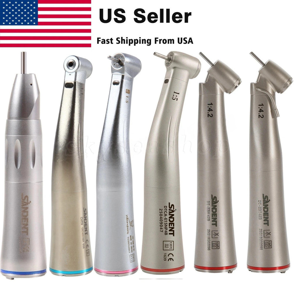 Dental Electric Handpiece 1:5 1:1 1:4.2 Increasing Contra Angle Surgical LED USA