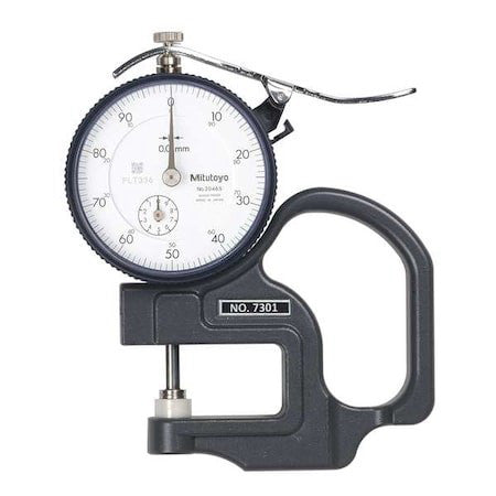 Mitutoyo 7301A Dial Thickness Gage,Flat,10Mm X 0.01Mm