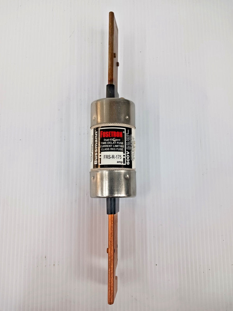 BUSSMANN FUSETRON 175 AMP DUAL-ELEMENT TIME-DELAY CLASS RK5 FUSE 600V FRS-R-175
