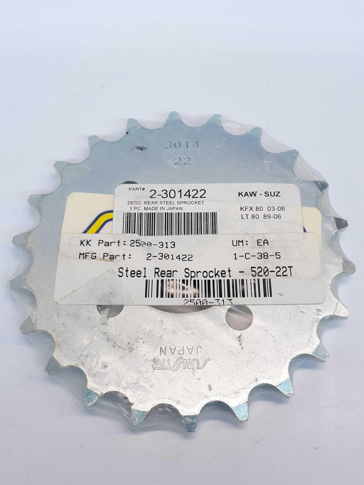 Sunstar 2-301422 Steel Rear Sprocket 520-22T Kaw-Suz