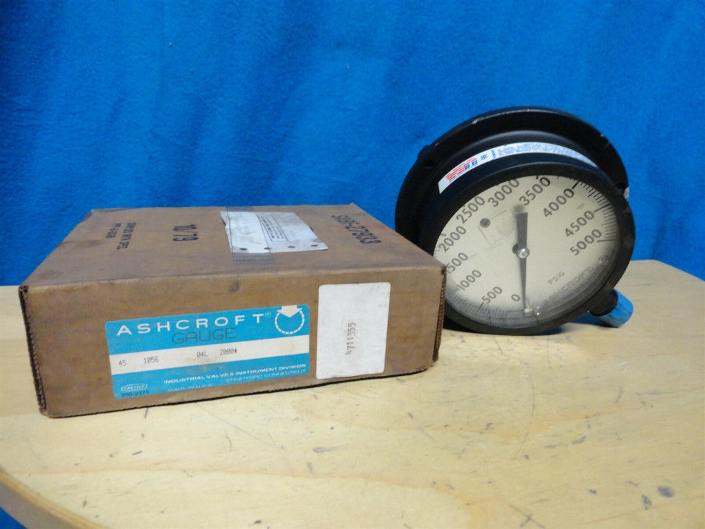 ASHCROFT ~ SPECIAL SERVICE GAUGE (0-5000 PSI) SOLID FRONT ~ P/N 45 1056 ~ NOS