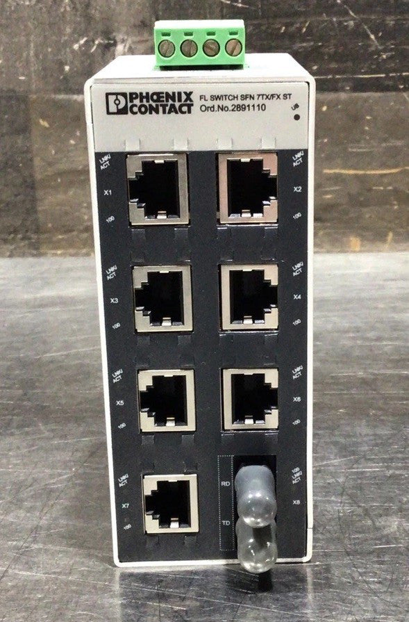 FL SWITCH SFN 7TX/FX ST ETHERNET 7 RJ45 Ports 1 Fiber Optic Port 289110 NOS