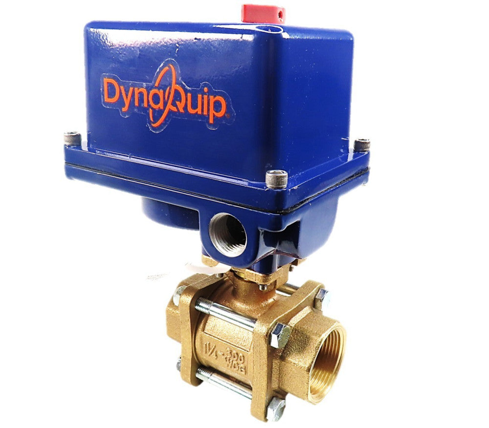 DynaQuip 3TPF8 EVA66AME24 2-Way 1-1/4" Bronze Ball Valve DE304 115VAC NEW IN BOX