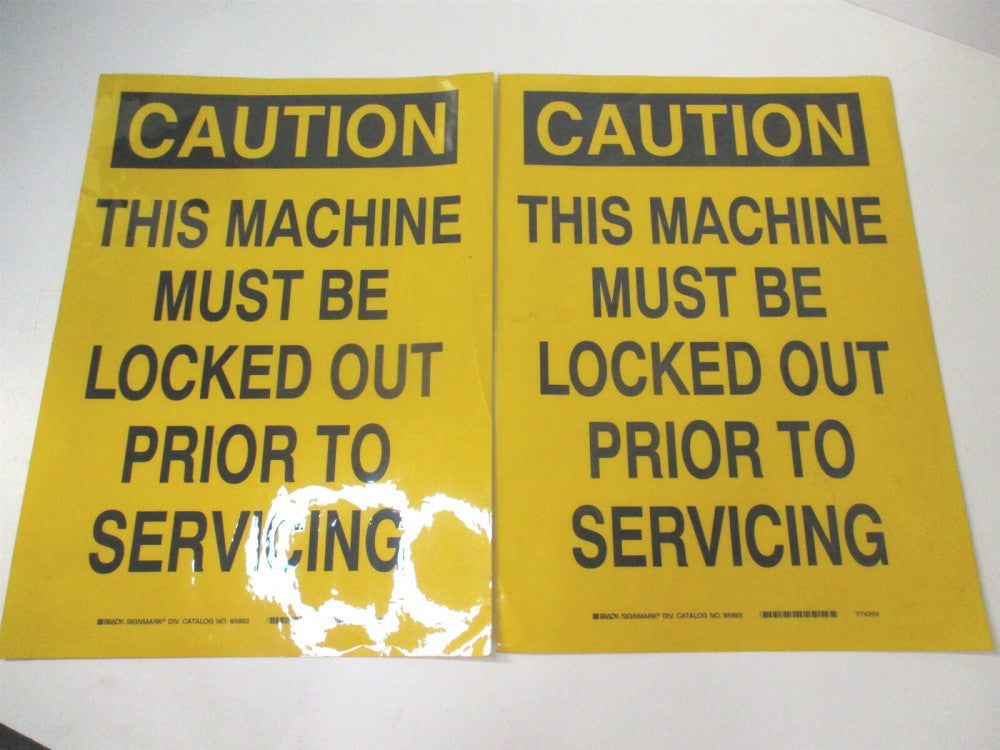 Brady (85893) 10" x 14" This Machine Must be Locked Out Polyester Sign - Qty 2