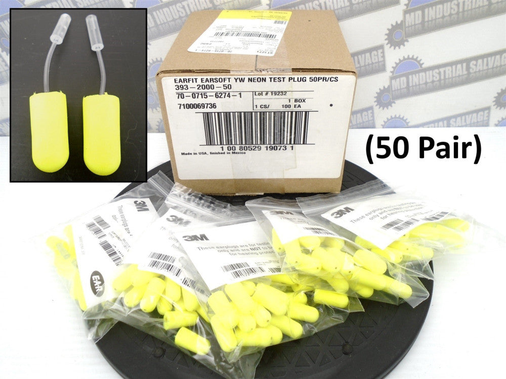 (50 Pair) 3M - 393-2000-50 - E-A-R Soft EARFIT FX Probed Test Ear Plugs - (NEW)