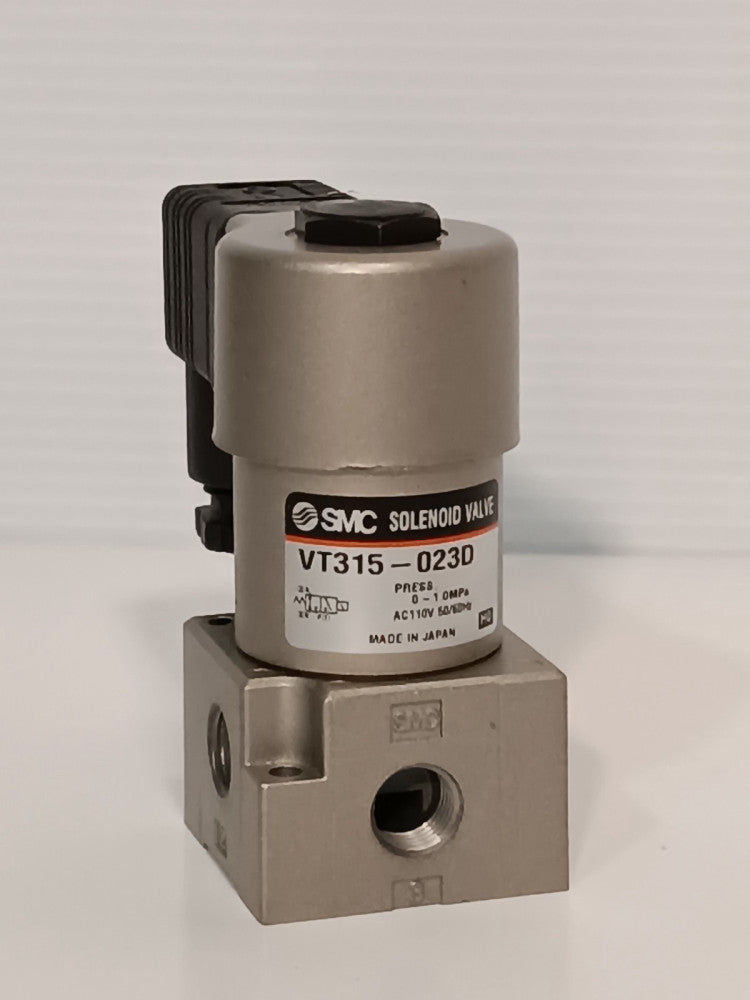 SMC VT315-023D 3-Way Solenoid Valve 0-1.0MPa 110VAC 50/60Hz, As Shown