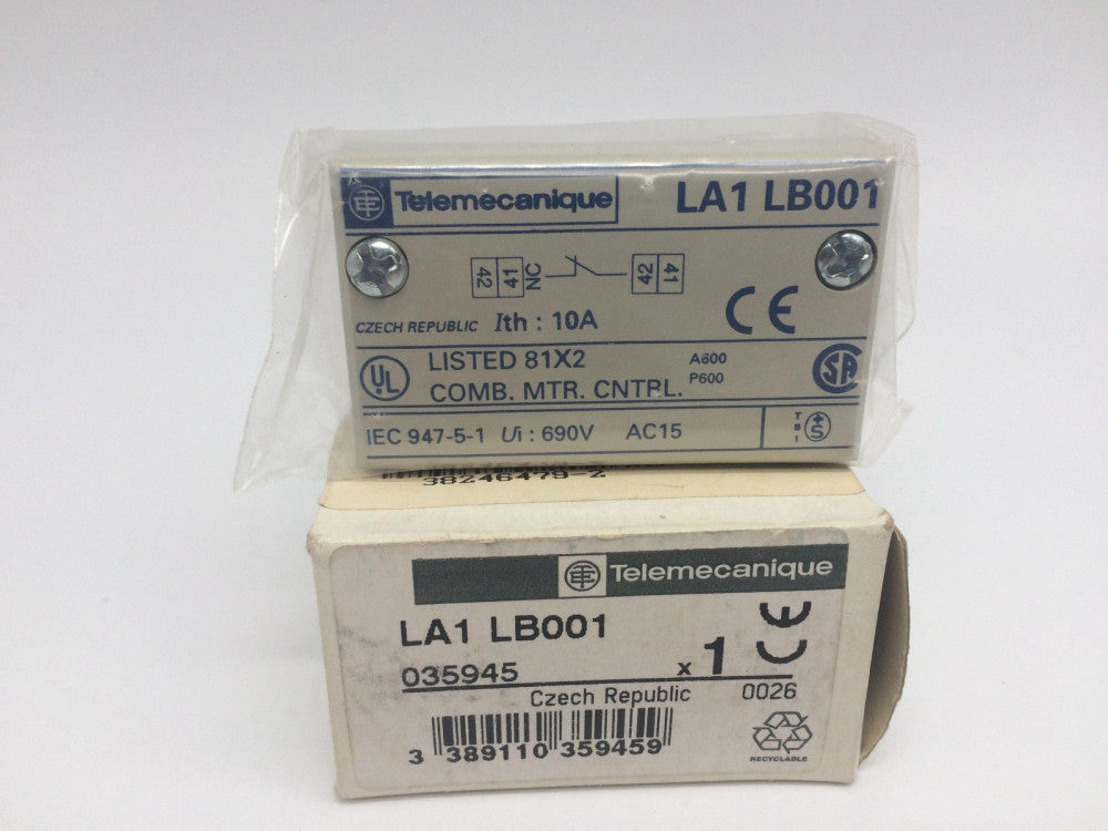 NEW TELEMECANIQUE LA1-LB001 CONTACT BLOCK