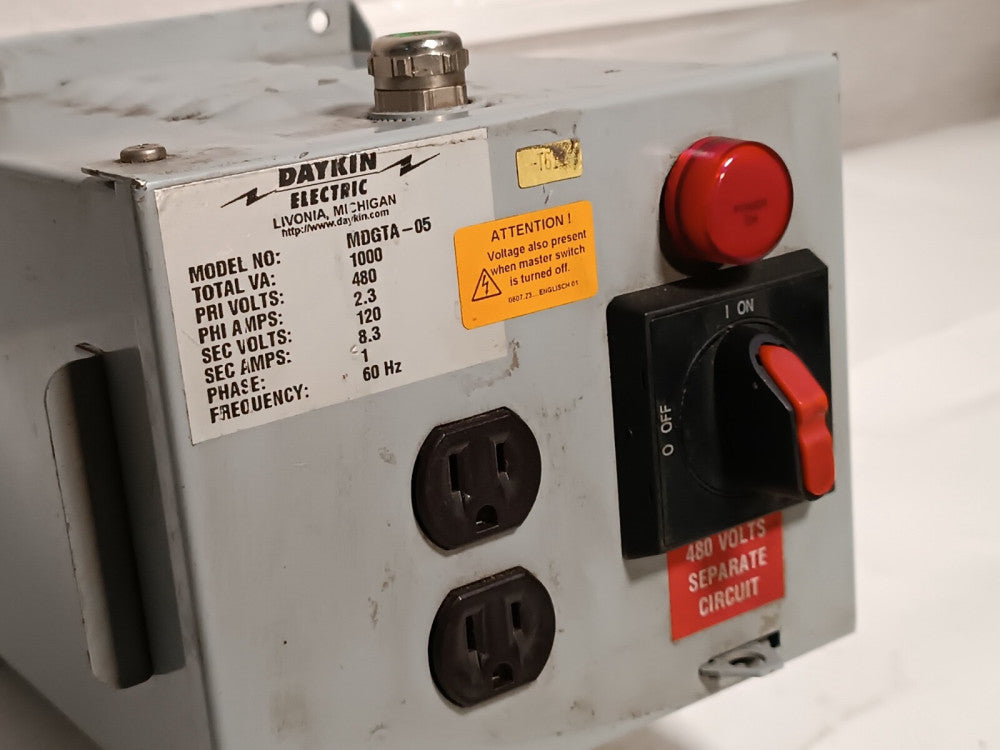 Daykin Electric MDGTA05 Phase 1 Separate Circuit Transformer Disconnect, 480V