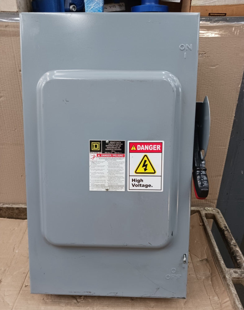 Square D H364 Fusible Safety Switch Disconnect 200 Amp 3P 600 Vac Fused
