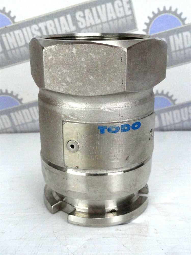 TODO - 7467-4407, 2" Stainless Steel Tank Unit Dry Breakaway Fitting (NEW)