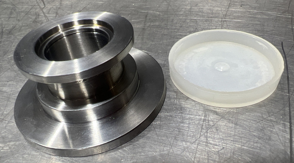 NOS SURPLUS Vacuum Fitting Stainless Steel. See Pics For Dimensions. ID 1