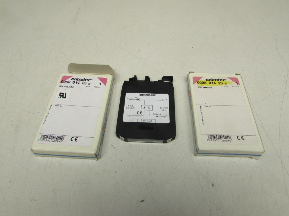 2 - ENTRELEC OBC1000-5VDC , NEW IN BOX! 2PCS. MAKE OFFER!