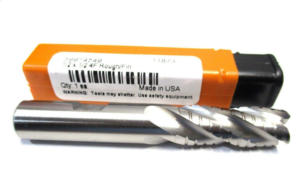 MADE IN USA 1/2 x 1/2 x 1-1/4 x 3-1/4 4-Flute SE Cobalt Square End Mill