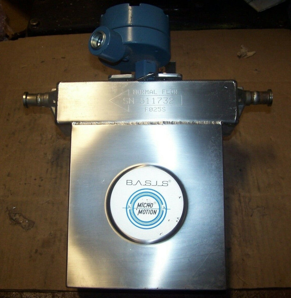 MICRO MOTION 1" OD SANITARY MASS FLOW SENSOR MODEL F025SR121SU