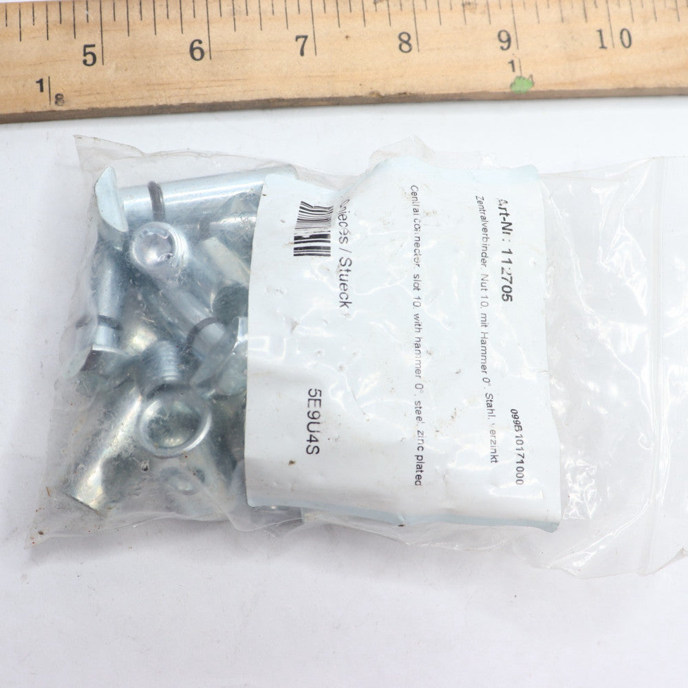 (10-Pk) Cental Connection Nut 10 With Zero Degree Hammer 112705