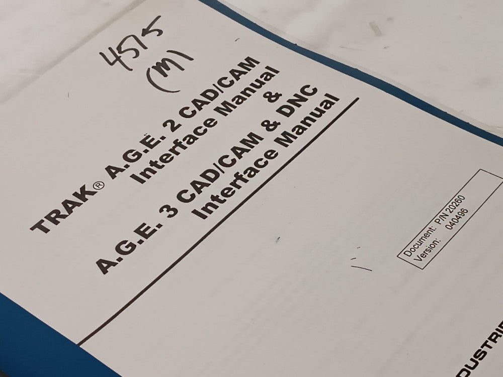 Southwestern TRAK A.G.E. 2 CAD/CAM & 3 CAD/CAM & DNC Interface Manual, as shown