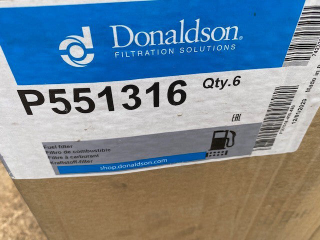(6 PACK) Genuine Donaldson Fuel Filter P551316
